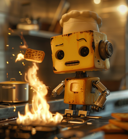 Robot Burning Toast