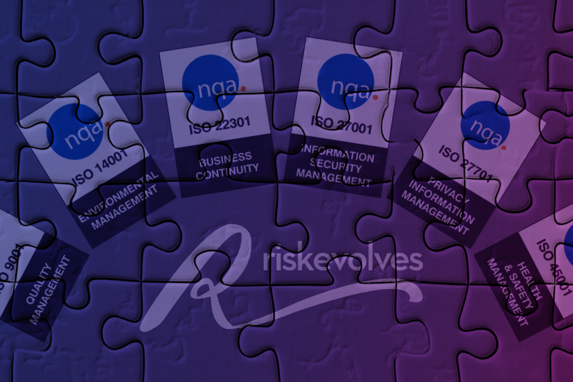Completed puzzle showing iso certifications risk evolves can help with | ISO certification for businesses