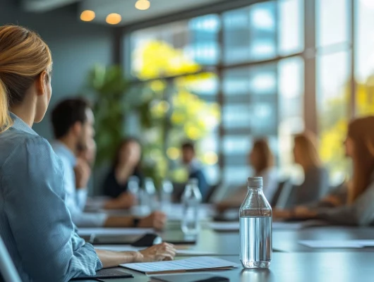 a modern office meeting room with people engaged in professional training | GDPR training