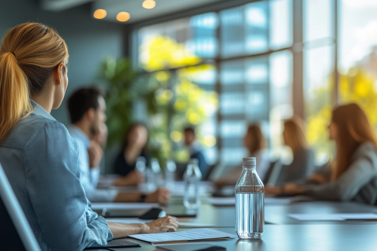 a modern office meeting room with people engaged in professional training | GDPR training