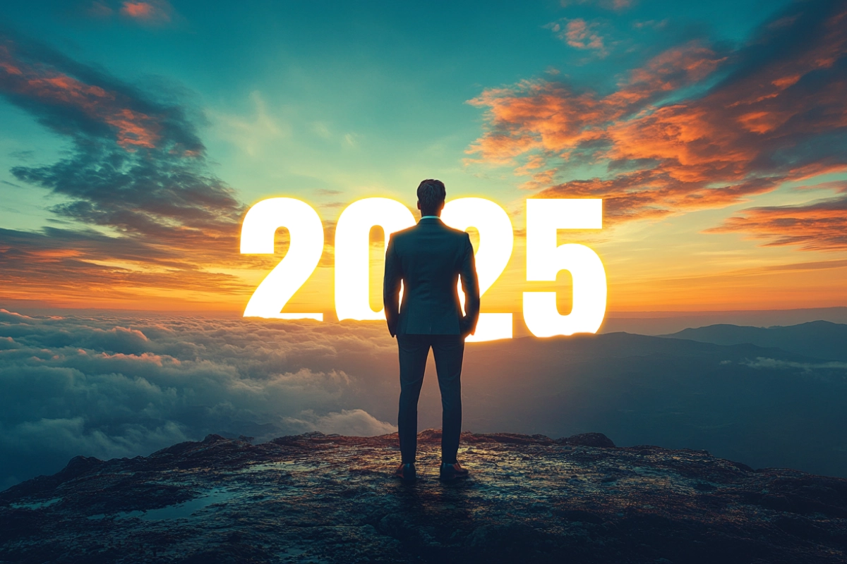 Business person staring in to horizon | horizon scanning 2025