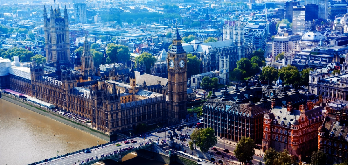London City Skyline, Uk Parliament | Data Use Bill Changes